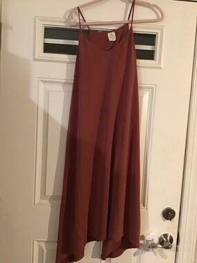 Rust Red Spaghetti Strap Maxi Dress
